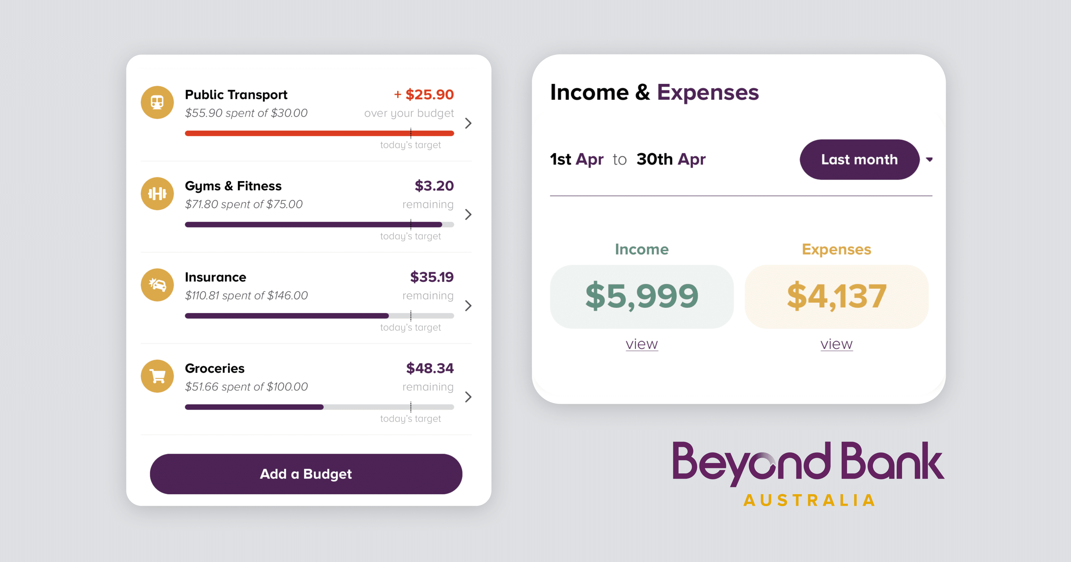 Example of Beyond Bank using Open Banking