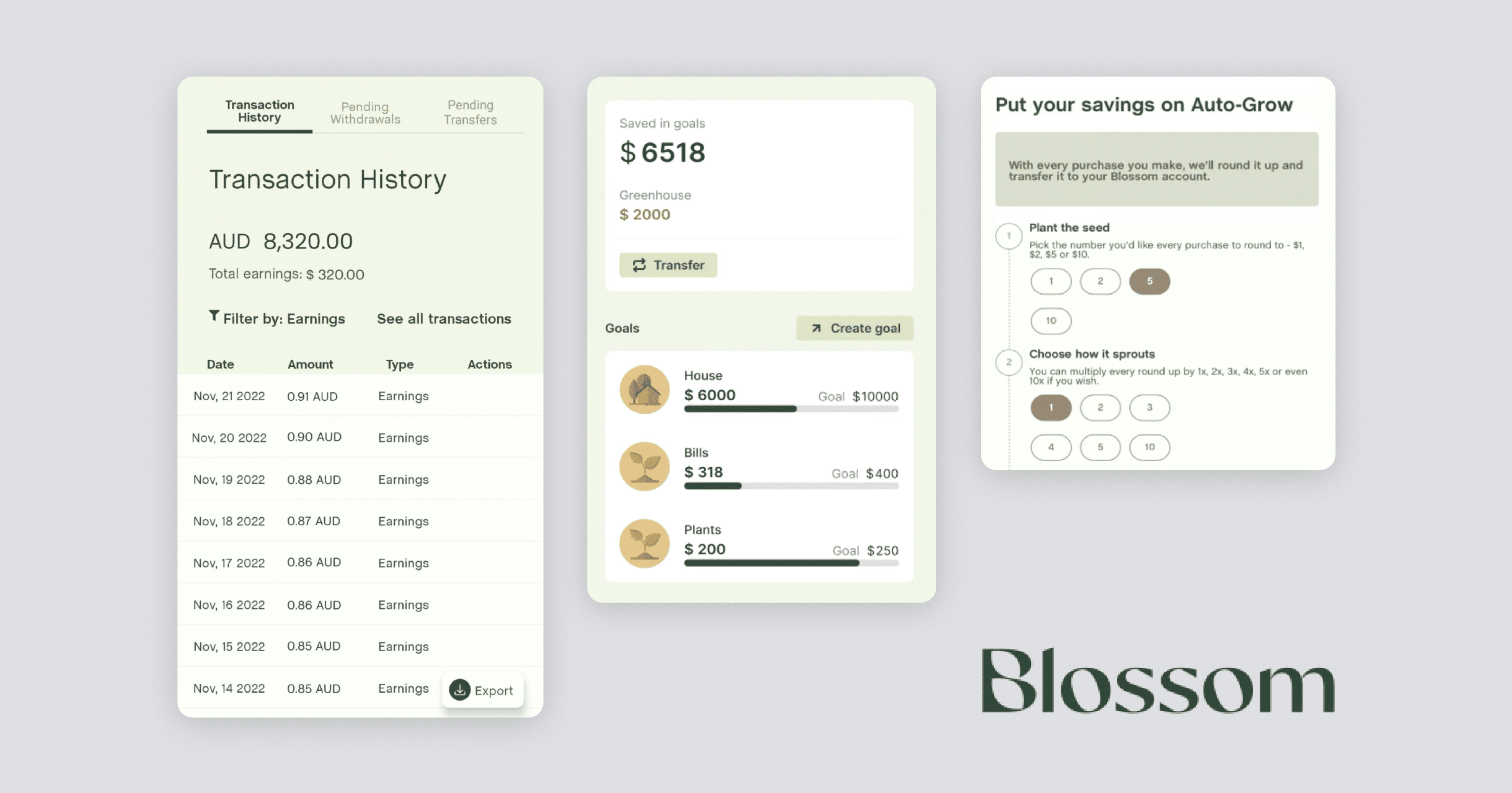 Example of Blossom using Open Banking
