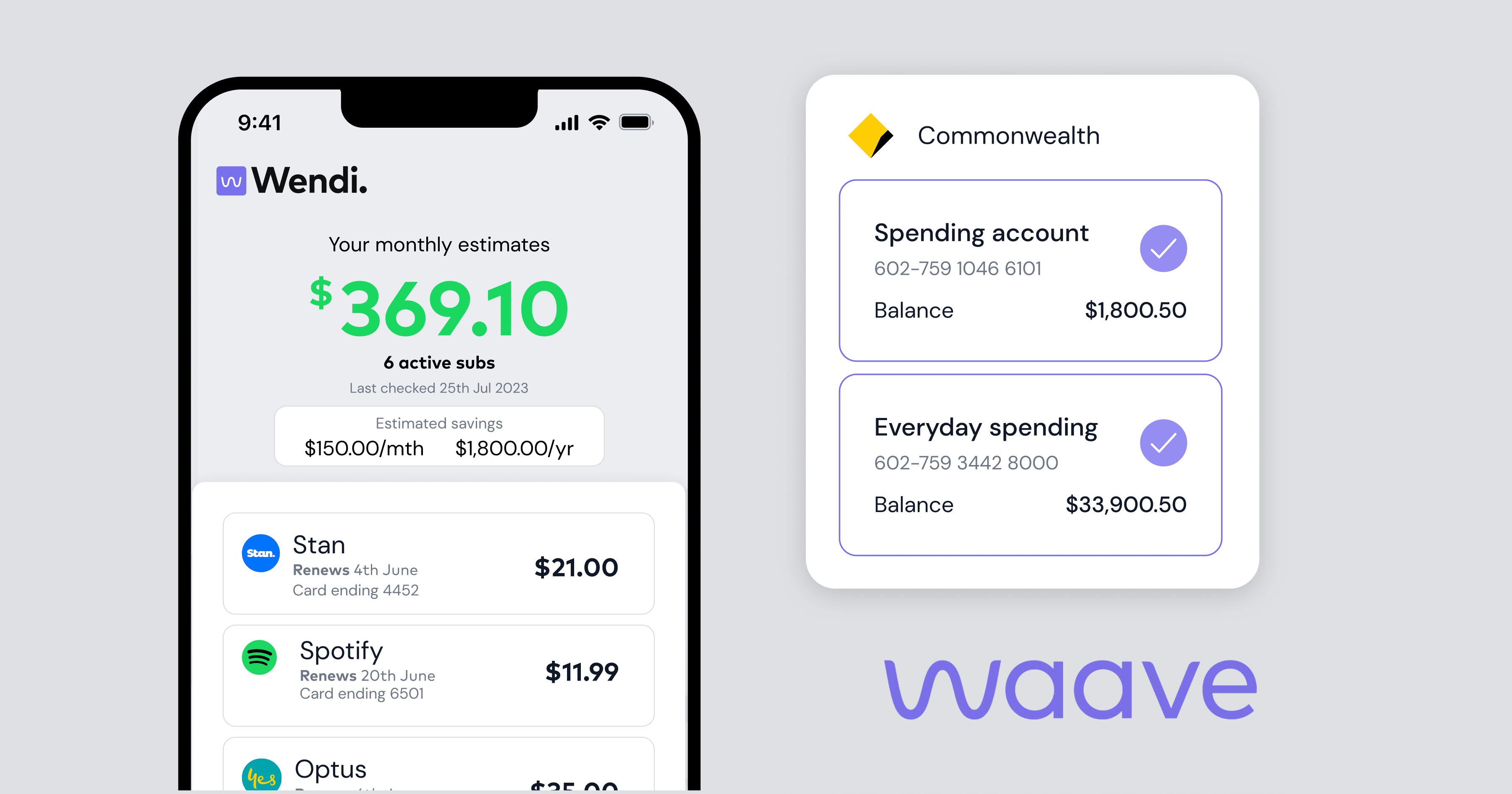 Example of Waave using Open Banking